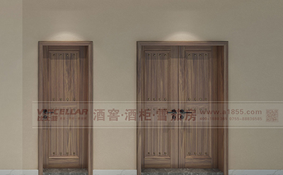 極簡(jiǎn)系列實(shí)木鉚釘酒窖門(mén)效果圖